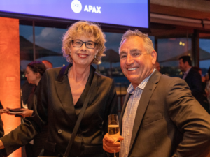 Bronwyn Edinger standing next to man at formal event